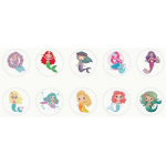 Mermaid Stickers - Assorted - Roll of 50's